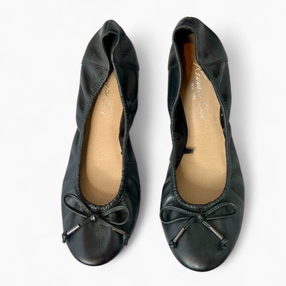 SOLD Kenneth Cole New York Black Leather Flexible BALLET FLATS, 9.5 - unworn - Picture 1 of 7